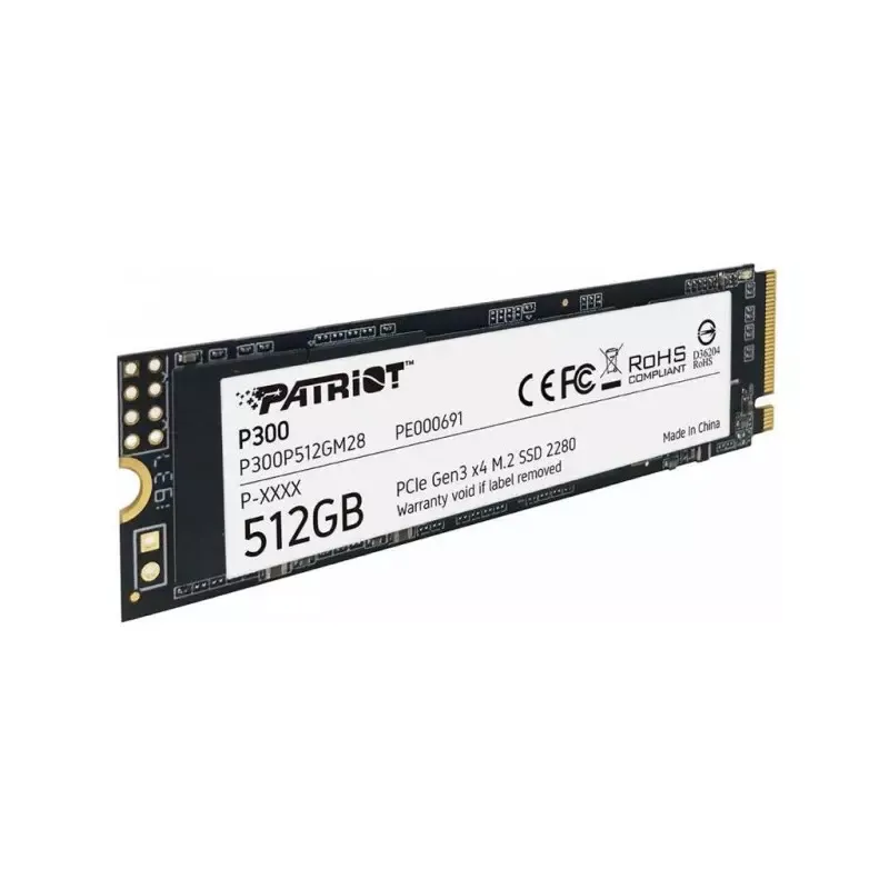 DISQUE DUR SSD M.2 2280 PCIE PATRIOT P300 512 GO