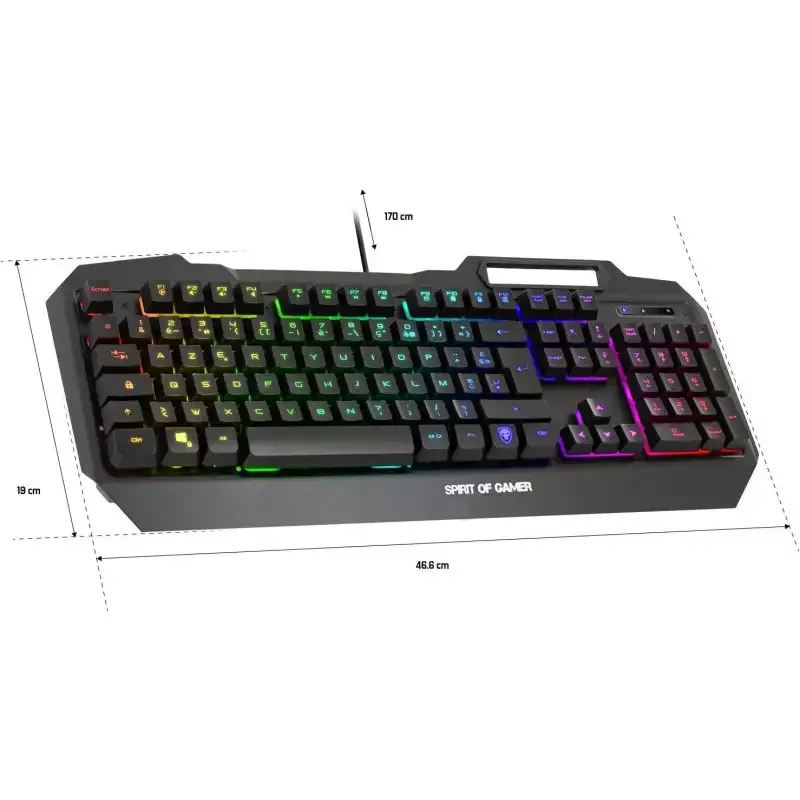 CLAVIER GAMER SPIRIT OF GAMER SEMI-MECANIQUE- LED - CLA-EK40