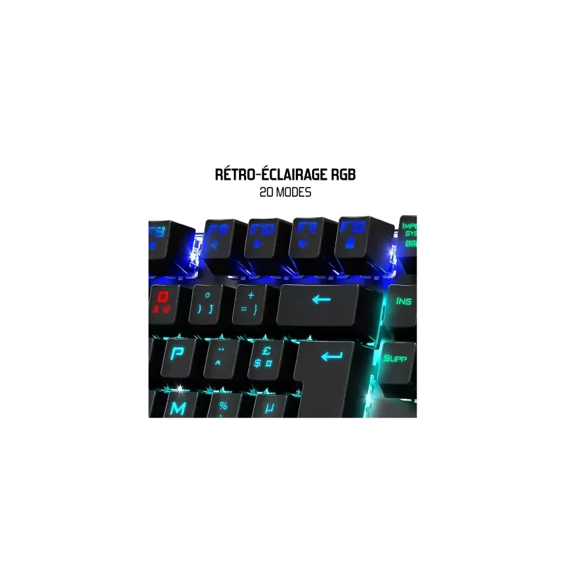 CLAVIER MÉCANIQUE RÉTROÉCLAIRÉ RGB SPIRIT OF GAMER XPERT-K400