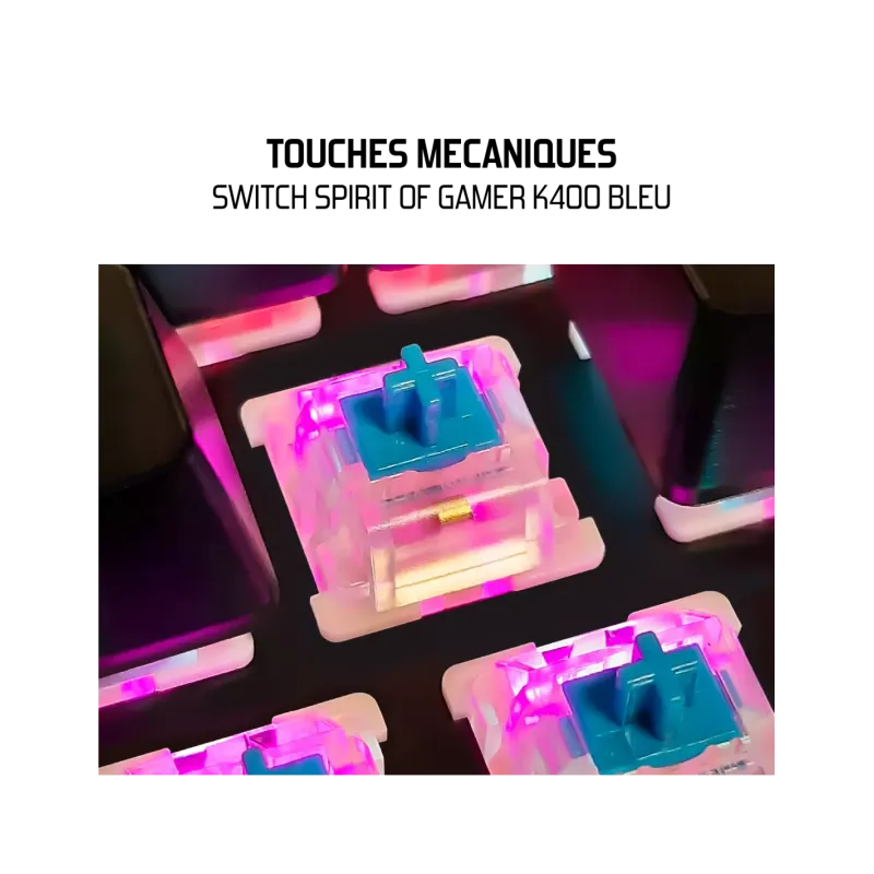 CLAVIER MÉCANIQUE RÉTROÉCLAIRÉ RGB SPIRIT OF GAMER XPERT-K400
