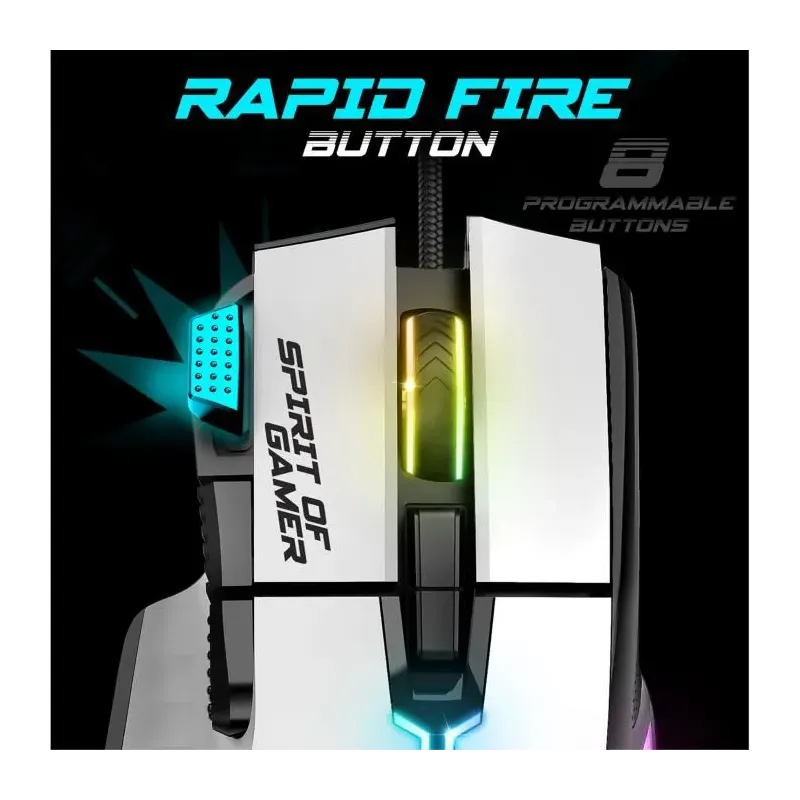 SOURIS GAMING SPIRIT OF GAMER PRO-M5 RGB BLANC