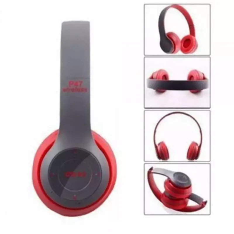 CASQUE BLUTOOTH P47 ROUGE