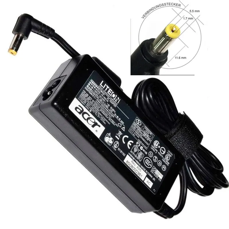 CHARGEUR ADAPTABLE POUR PC PORTABLE ACER 19V 2.37A CONNECTEUR 5.5 x 1.7 mm
