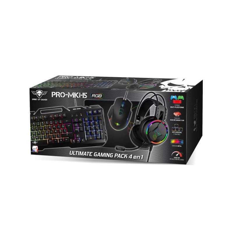PACK GAMING SPIRIT OF GAMER 3EN1: CLAVIER + SOURIS + TAPIS