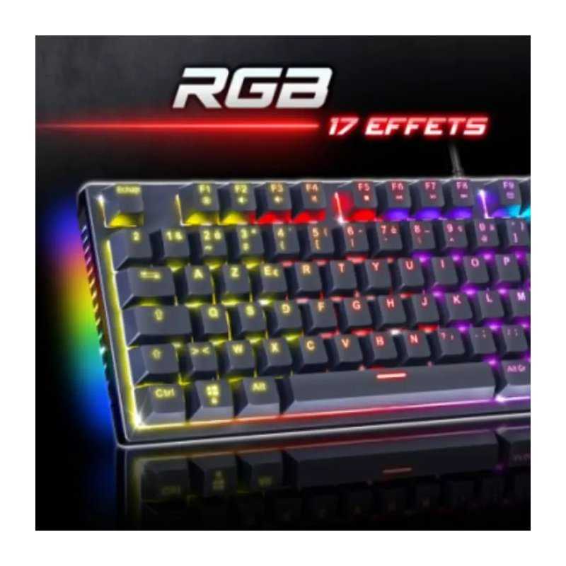 CLAVIER GAMER FILAIRE SPIRIT OF GAMER XPERT-K250 RGB SWITCH ROUGE - NOIR