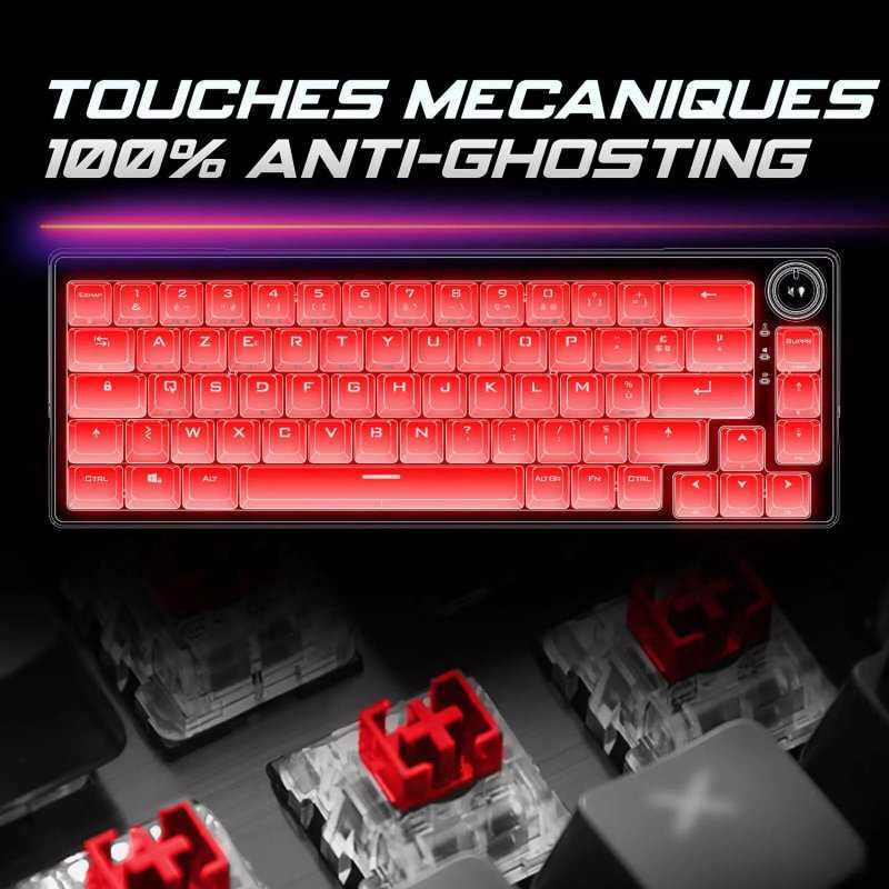 CLAVIER GAMER SANS FIL SPIRIT OF GAMER SOG K600 RGB - NOIR