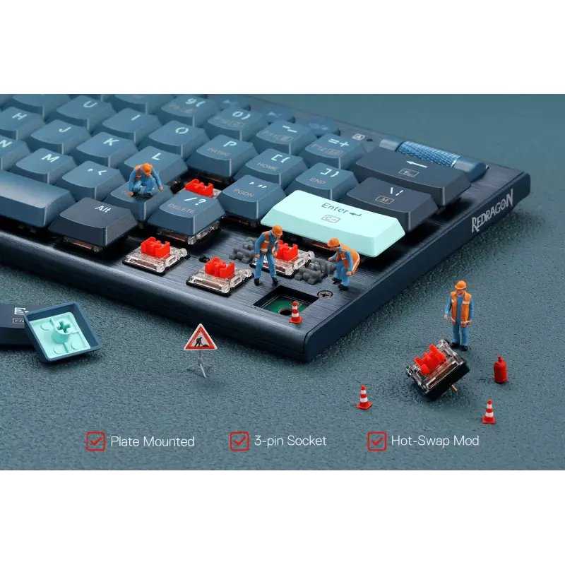 CLAVIER GAMER MECANIQUE REDRAGON NOCTIS K632NB-RGB-PRO