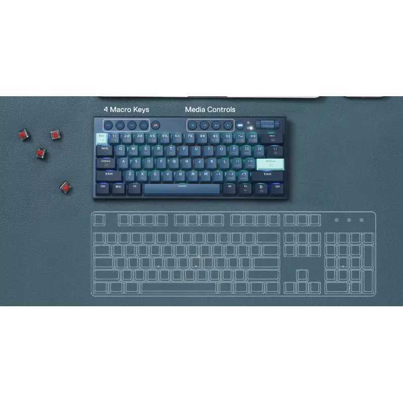 CLAVIER GAMER MECANIQUE REDRAGON NOCTIS K632NB-RGB-PRO