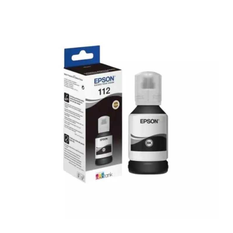 BOUTEILLE D'ENCRE ORIGINALE EPSON ECOTANK 112 NOIR