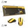 ENSEMBLE CLAVIER ET SOURIS SANS FIL ADVANCE PEPS - JAUNE