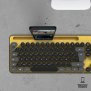 ENSEMBLE CLAVIER ET SOURIS SANS FIL ADVANCE PEPS - JAUNE
