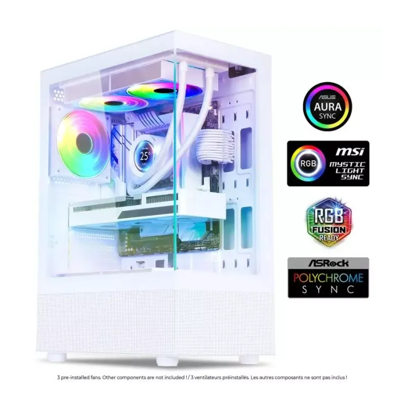 BOÎTIER PC GAMER SPIRIT OF GAMER SPECTRA ARTIC ARGB - BLANC