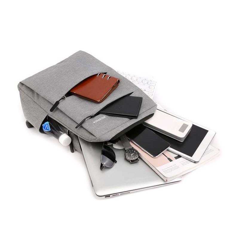 SAC A DOS POUR PC PORTABLE 15.6" BAG 029 - GRIS + PORT USB