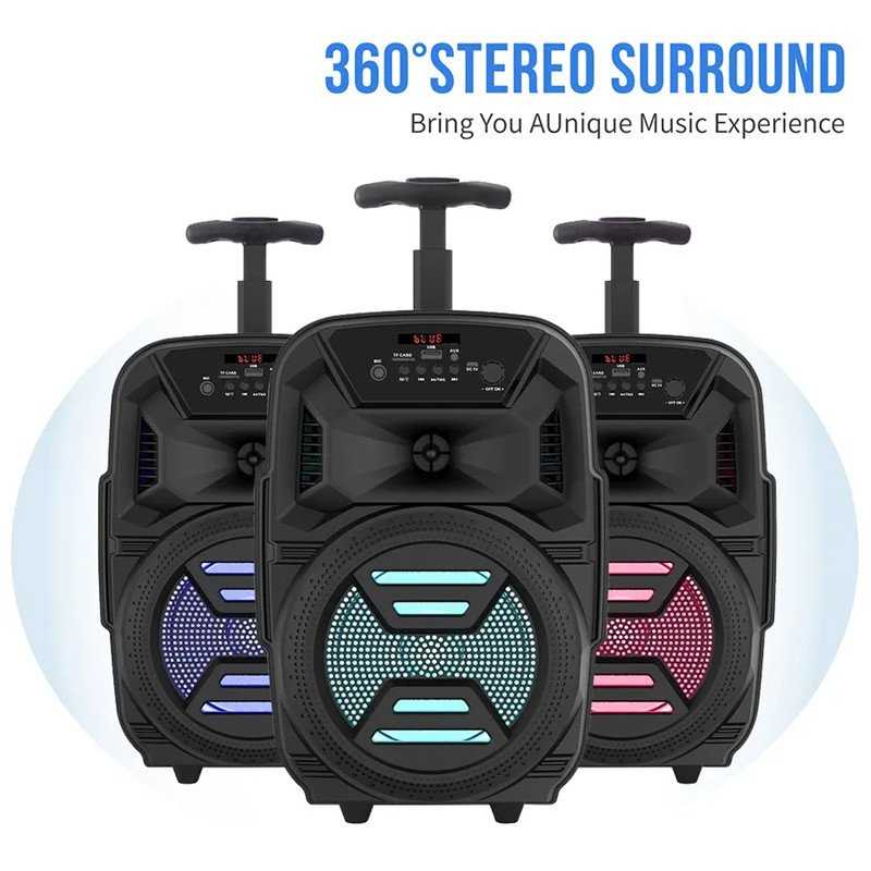 HAUT PARLEUR BLUETOOTH ZQS-6111 AVEC MICROPHONE NOIR