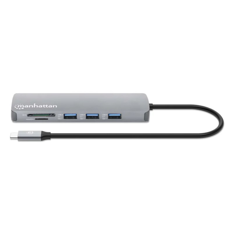 HUB MANHATTAN MULTIPORT USB-C PD 9-EN-1 A HDMI 4K