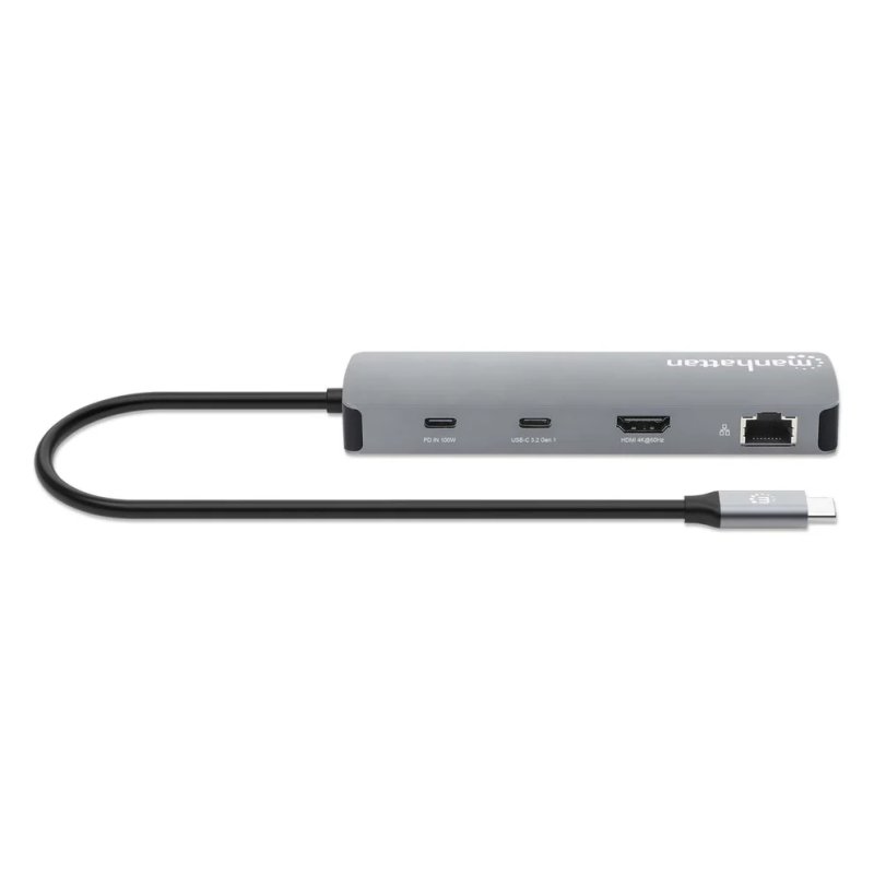 HUB MANHATTAN MULTIPORT USB-C PD 9-EN-1 A HDMI 4K