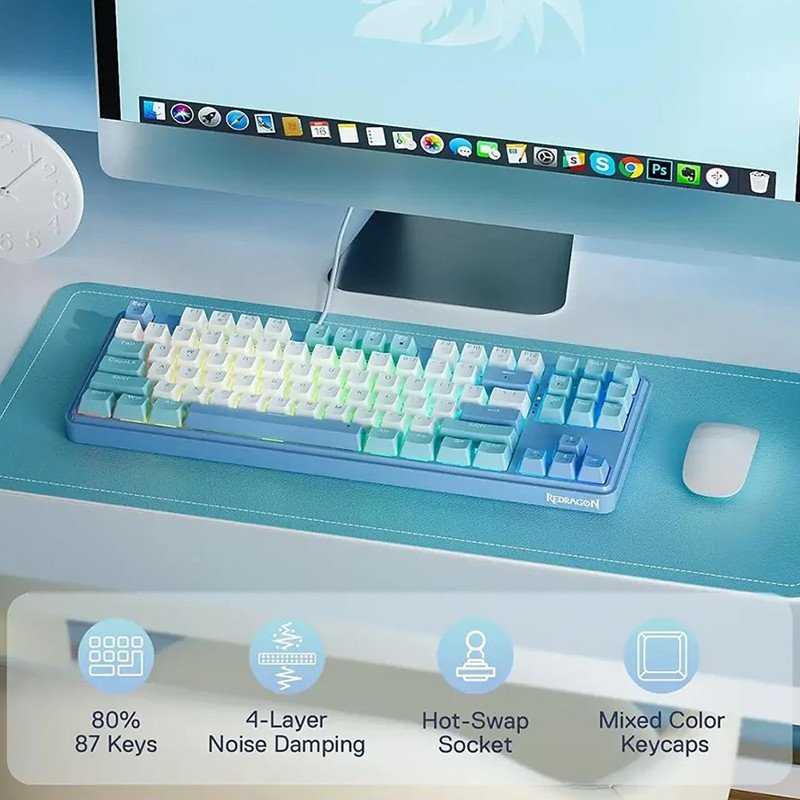 CLAVIER GAMING MÉCANIQUE REDRAGON STAR BLADE K707 RGB QWERTY