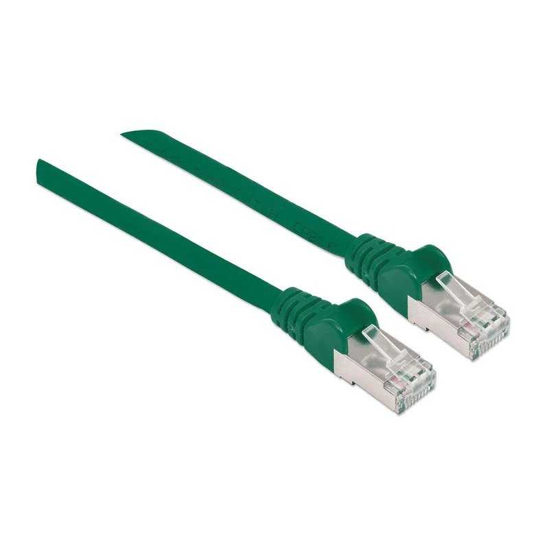 CABLE RESEAU INTELLINET CAT6A S/FTP RJ45 1M - VERT