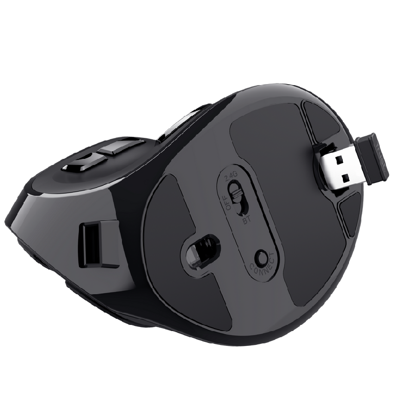 SOURIS SANS FIL TRUST VOXX ERGONOMIQUE RECHARGEABLE AVEC AFFICHAGE - NOIR