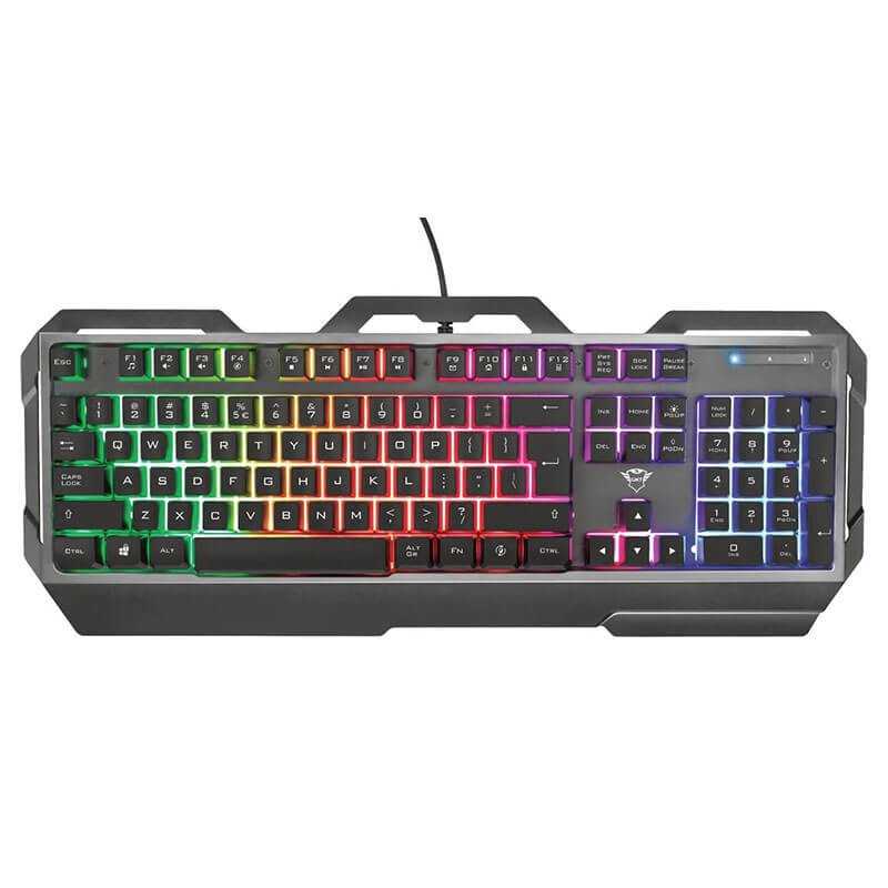 CLAVIER GAMING METALLIQUE TRUST GXT 856 TORAC - NOIR