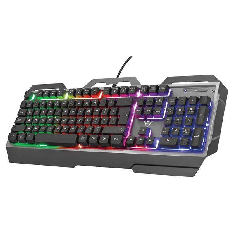 CLAVIER GAMING METALLIQUE TRUST GXT 856 TORAC - NOIR