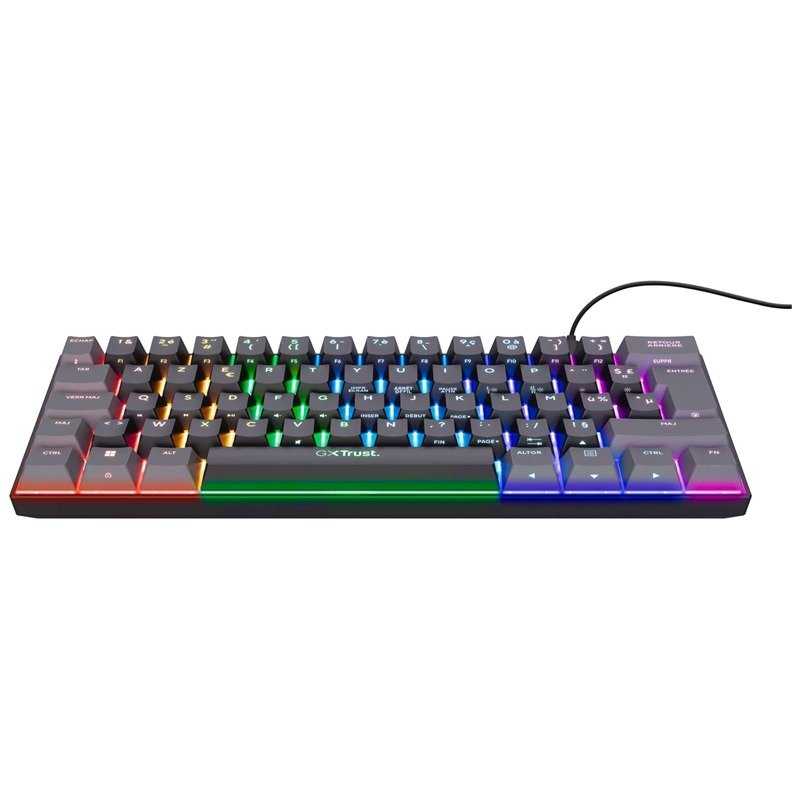 MINI CLAVIER GAMER FILAIRE MECANIQUE TRUST ACIRA GXT867 - NOIR