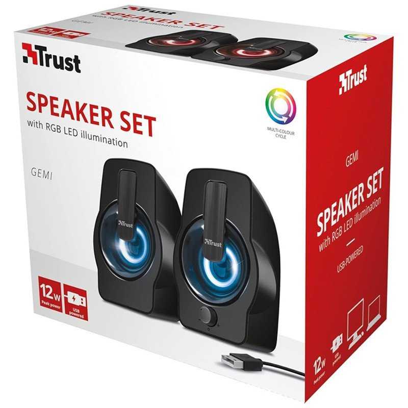 HAUT PARLEUR FILAIRE TRUST GEMI RGB / NOIR