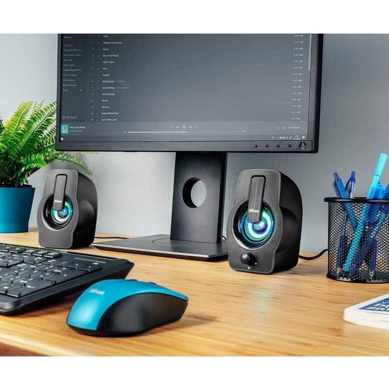 HAUT PARLEUR FILAIRE TRUST GEMI RGB / NOIR