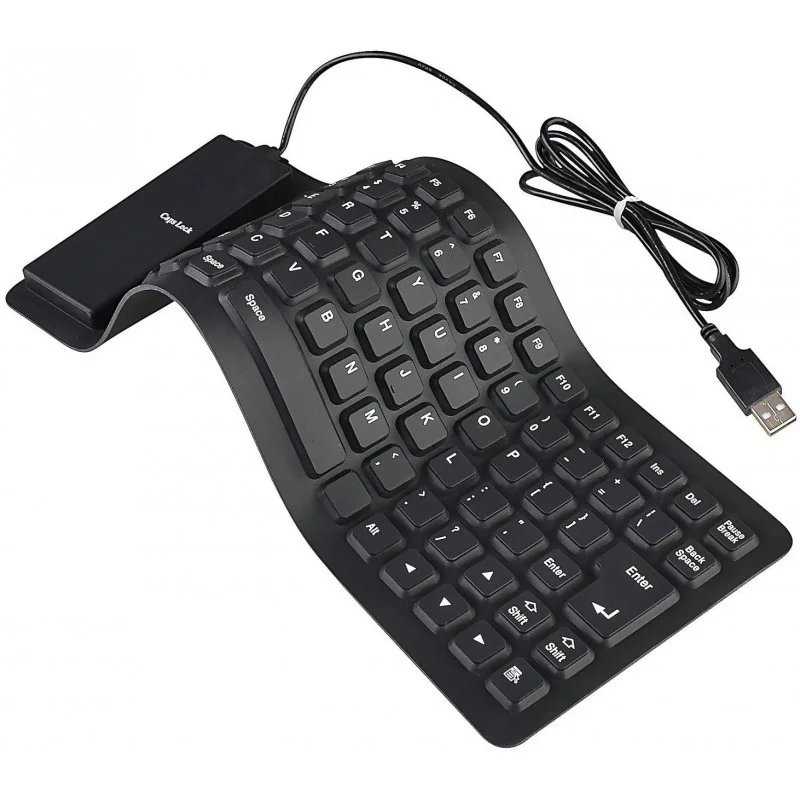 CLAVIER FLEXIBLE EN SILICONE USB - NOIR