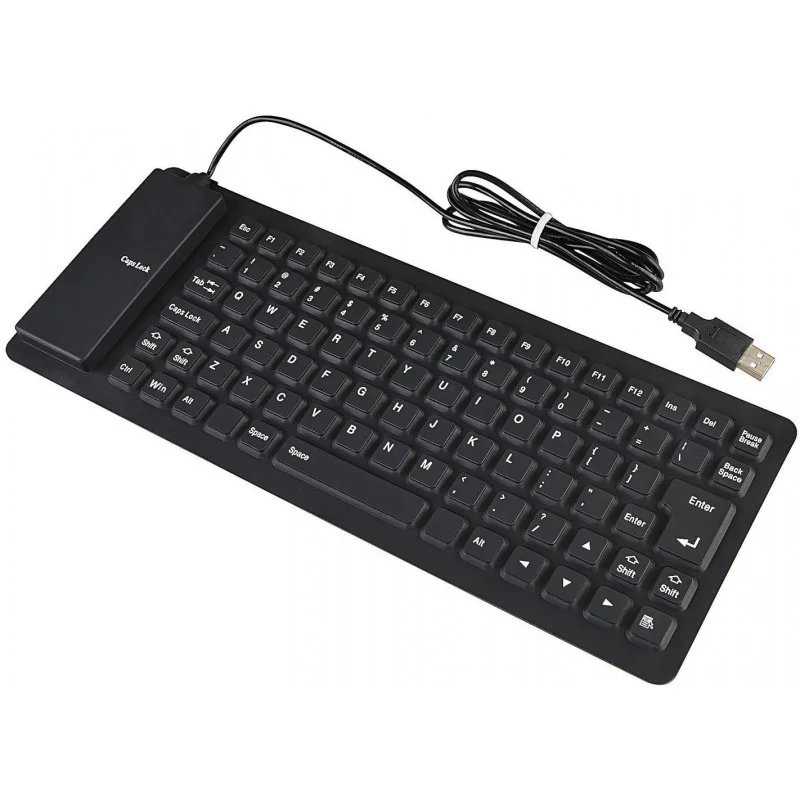 CLAVIER FLEXIBLE EN SILICONE USB - NOIR