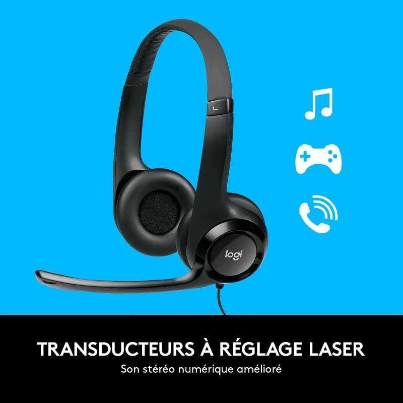 CASQUE-MICRO USB LOGITECH H390 - NOIR