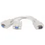 ADAPTATEUR VGA MÂLE VERS 2 VGA FEMELLE