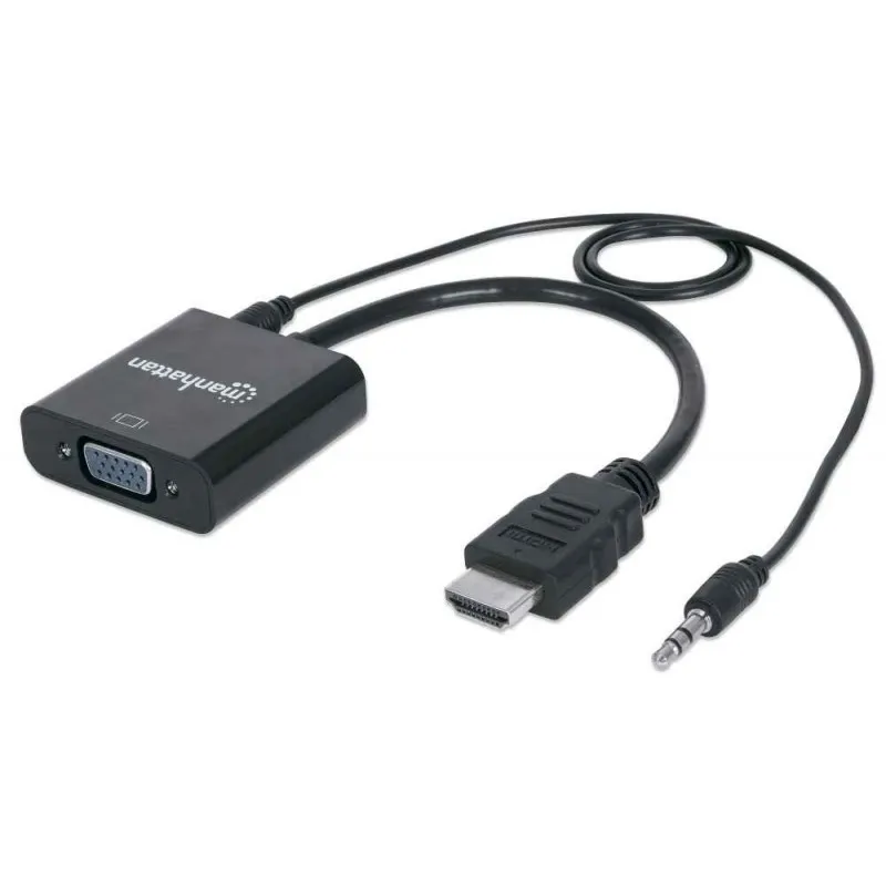 CONVERTISSEUR HDMI VERS VGA AVEC AUDIO /NOIR