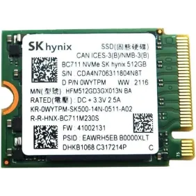 DISQUE DUR INTERNE SSD M.2 SK Hynix 512GB M.2 SSD PCIe NVMe