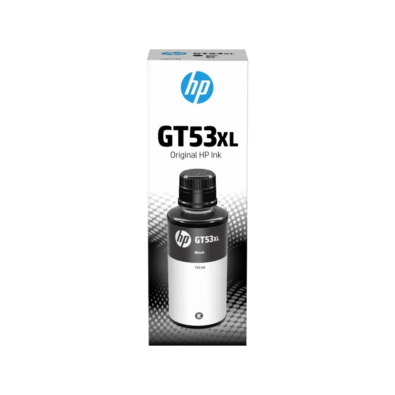 BOUTEILLE D'ENCRE ORIGINAL AUTHENTIQUE HP GT53XL 135 ML - NOIR