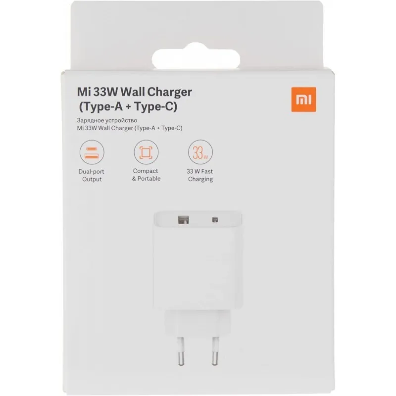 Chargeur Secteur Rapide USB2 33W + Cable type C pour Xiaomi 12 Pro