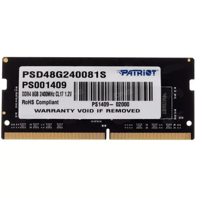 BARETTE MÉMOIRE PATRIOT SIGNATURE SO-DIMM DDR4 CL17 8 GO 2400MHZ