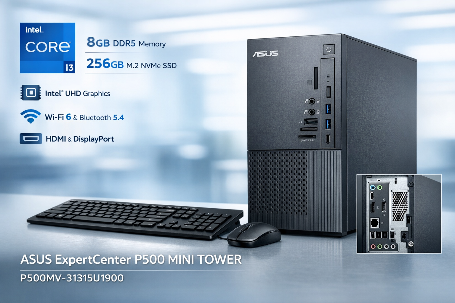Asus ExpertCenter P500 Tunisie PC de bureau i3 13ème génération